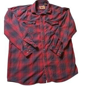 Field N Forest Shirt Men 2XLT Tall Plaid Flannel Cotton Long Sleeve Vintage
